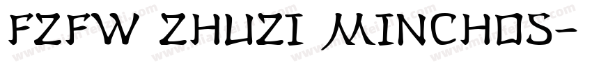 FZFW ZhuZi MinchoS字体转换